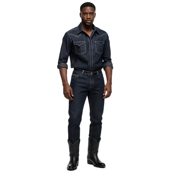 T-shirt-and-jeans-Cotton-Denim-Shirt-front.webp